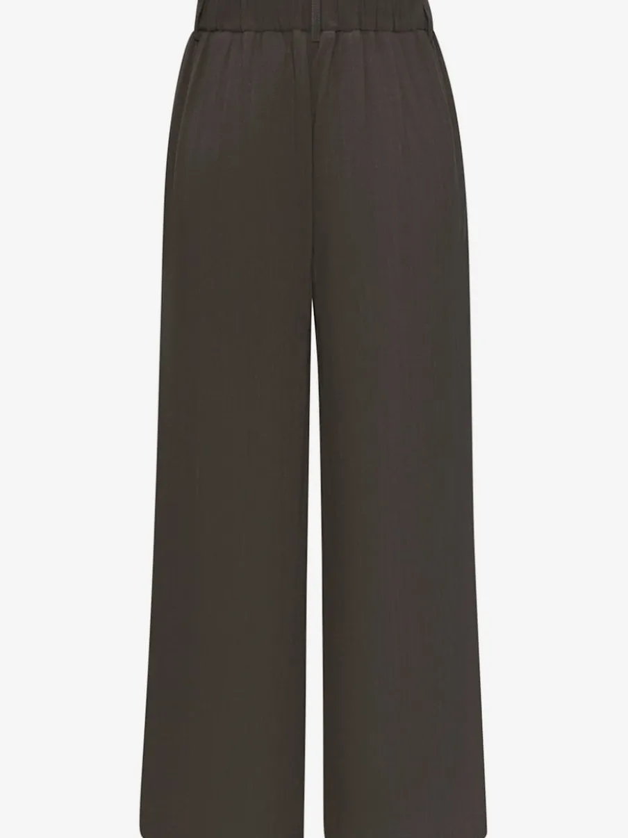Pantalons palazzo avec élastique et poches latérales