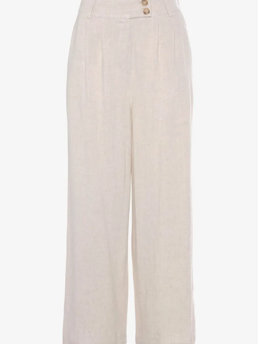 Pantalons palazzo avec élastique et poches latérales