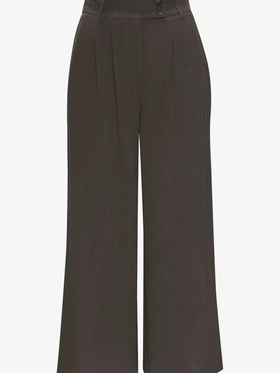 Pantalons palazzo avec élastique et poches latérales