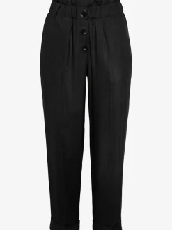 Pantalons paperbag légers avec taille élastique et poches