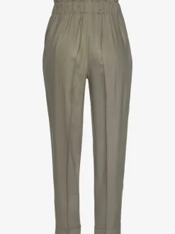 Pantalons paperbag légers avec taille élastique et poches