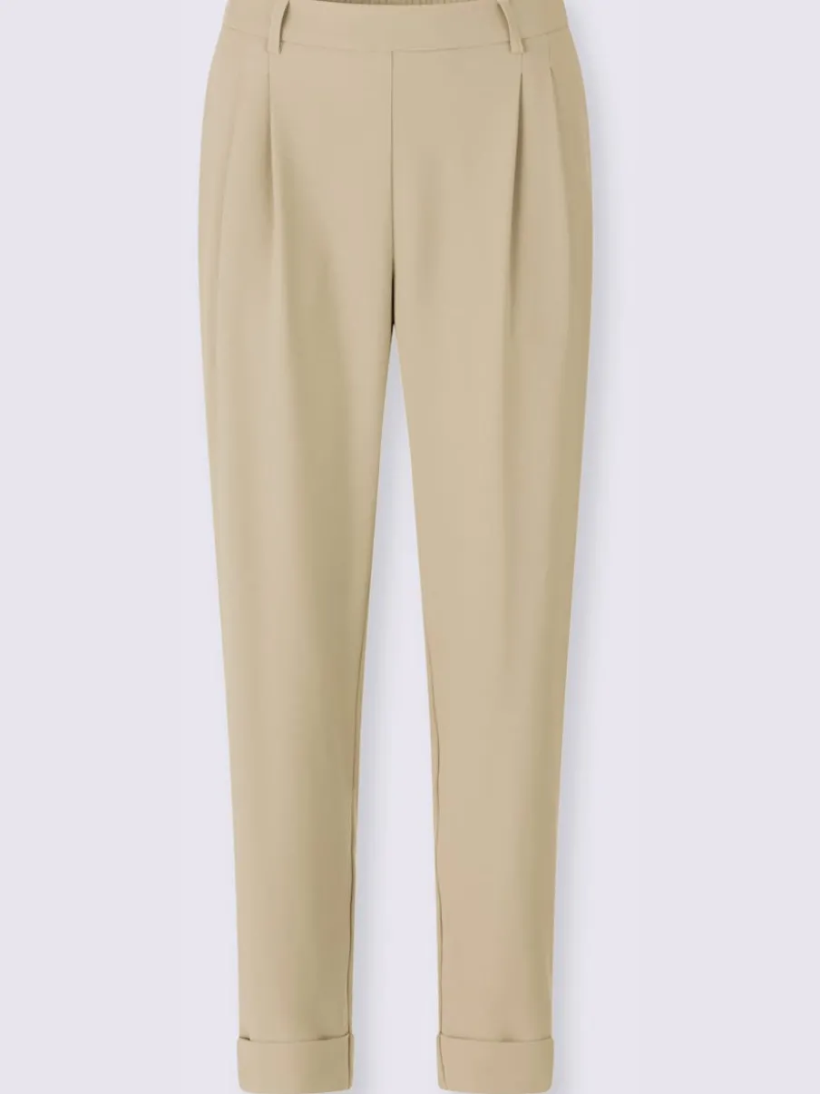 Pantalons à pinces avec ceinture élastique et poches