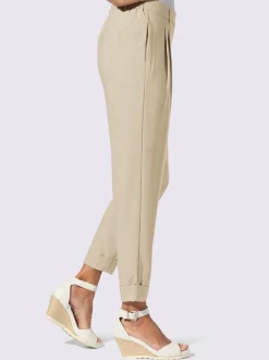 Pantalons à pinces avec ceinture élastique et poches