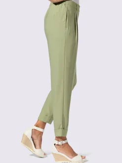 Pantalons à pinces avec ceinture élastique et poches