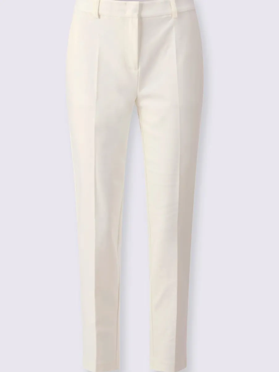 Pantalons à plis repassés avec ceinture élastique invisible