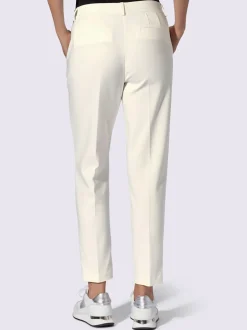 Pantalons à plis repassés avec ceinture élastique invisible