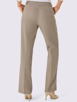 Pantalons plissés en lyocell doux avec ceinture extensible