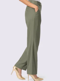 Pantalons plissés en mélange de laine chaude confortables