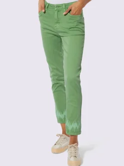 Pantalons 5 poches en coton avec paillettes scintillantes