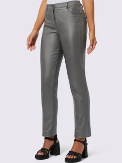 Pantalons 5 poches en viscose avec ceinture gainante