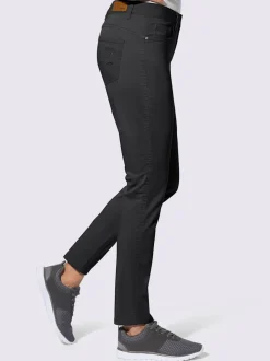 Pantalons 5 poches extensibles avec ceinture gainante fabriqués coton