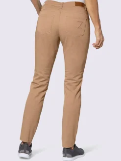 Pantalons 5 poches extensibles avec ceinture gainante fabriqués coton