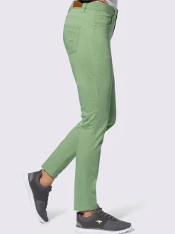 Pantalons 5 poches extensibles avec ceinture gainante fabriqués coton