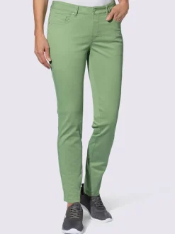 Pantalons 5 poches extensibles avec ceinture gainante fabriqués coton