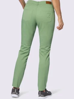 Pantalons 5 poches extensibles avec ceinture gainante fabriqués coton