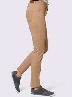 Pantalons 5 poches extensibles avec ceinture gainante fabriqués coton