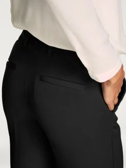 Pantalons à poches fendues en coupe droite élastique