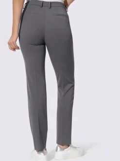 Pantalons à poches fendues en coupe droite élastique