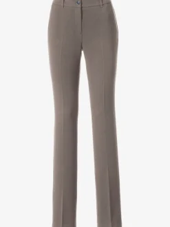 Pantalons à poches fendues en coupe droite élastique