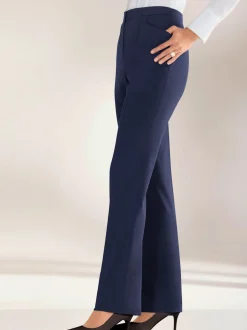 Pantalons silhouette affinée taille élastiquée respirants faciles entretien