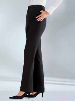 Pantalons silhouette affinée taille élastiquée respirants faciles entretien