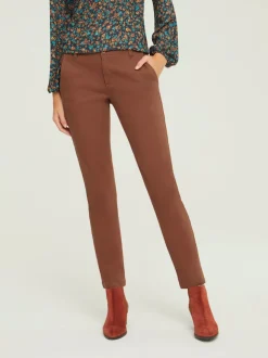 Pantalons skinny avec poches fendues et passants fermés