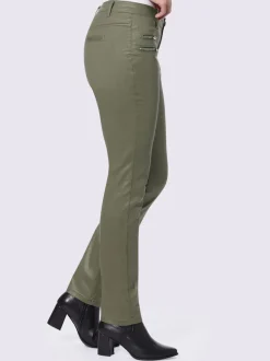 Pantalons skinny slim fit à brillance raffinée élégante
