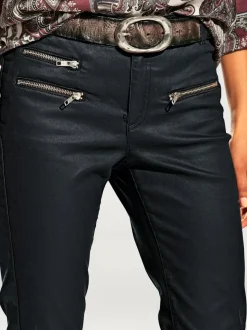 Pantalons skinny slim fit à brillance raffinée élégante