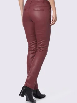 Pantalons skinny slim fit à brillance raffinée élégante
