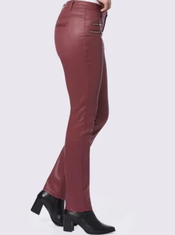 Pantalons skinny slim fit à brillance raffinée élégante