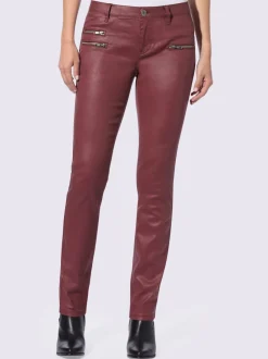 Pantalons skinny slim fit à brillance raffinée élégante