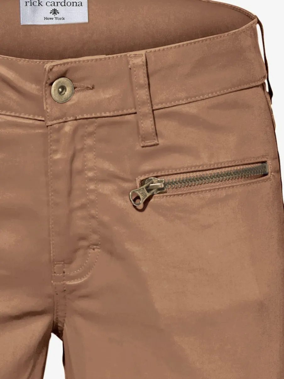 Pantalons skinny slim fit à brillance raffinée élégante