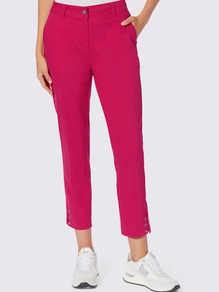 Pantalons structurants avec poches et œillets au bas