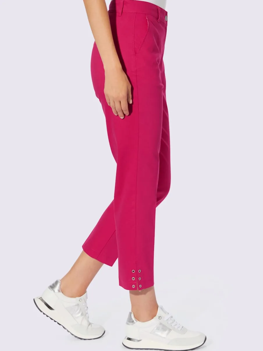 Pantalons structurants avec poches et œillets au bas