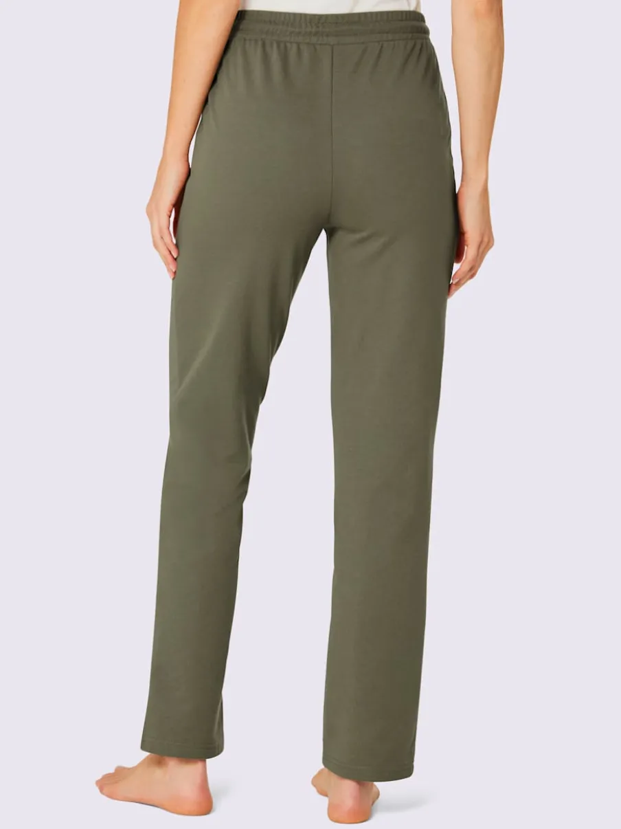 Pantalons sweat avec poches zippées et liens contrastés
