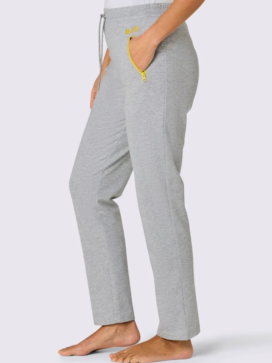 Pantalons sweat avec poches zippées et liens contrastés