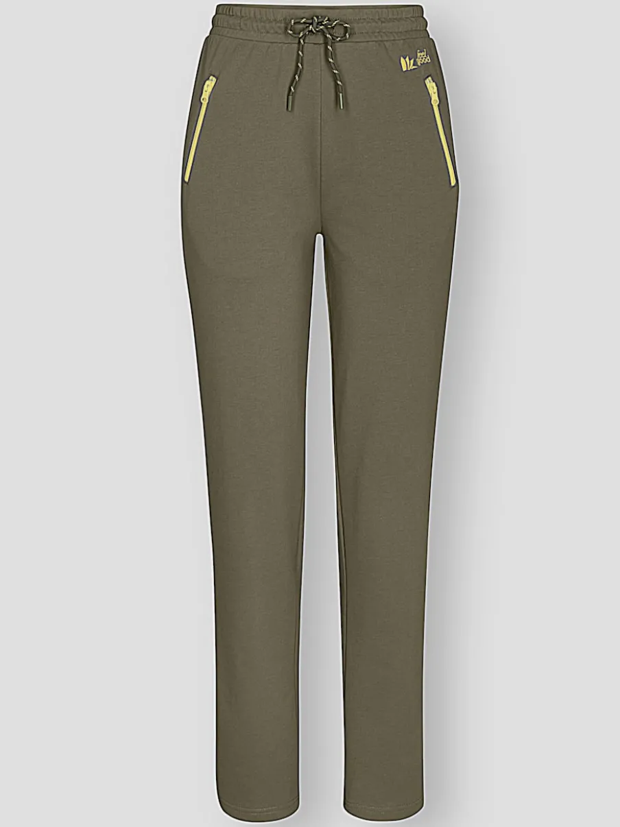 Pantalons sweat avec poches zippées et liens contrastés