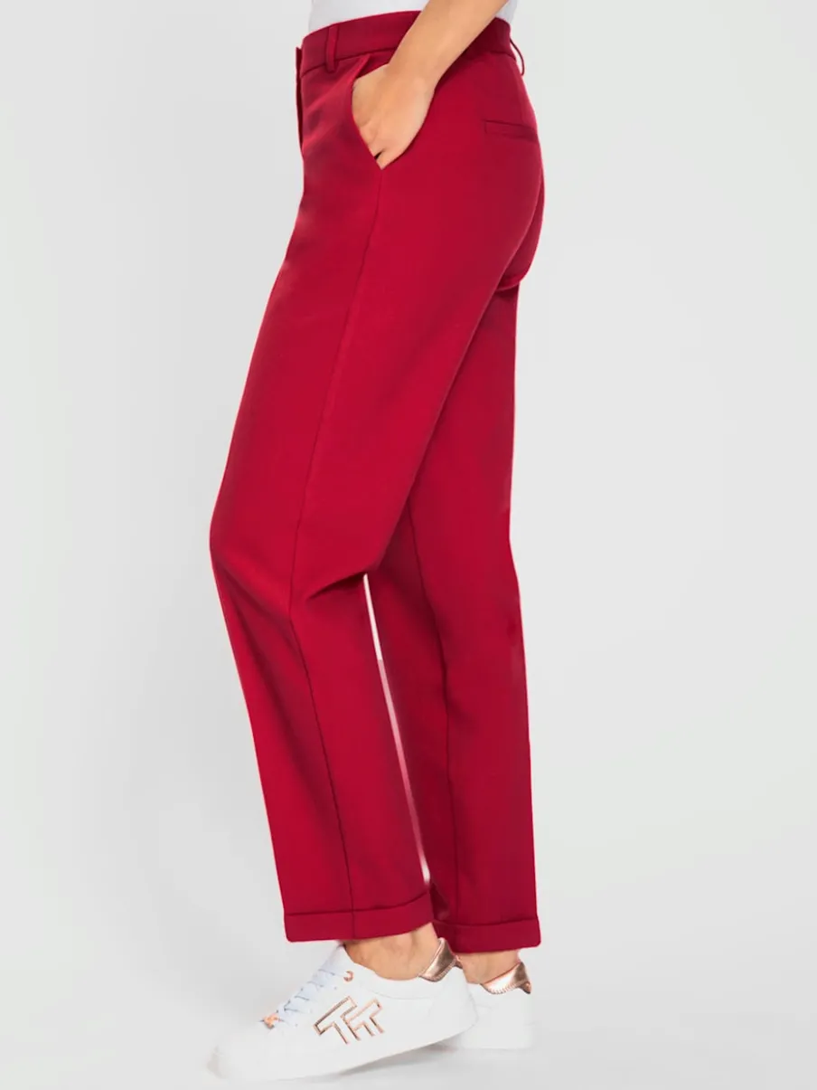 Pantalon structure indéformable avec ceinture élastique et poches