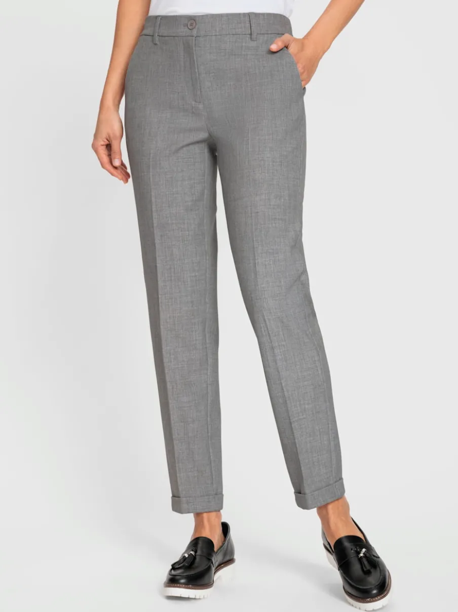Pantalon structure indéformable avec ceinture élastique et poches
