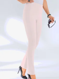 Pantalons unis avec ceinture élastique confortable extensible