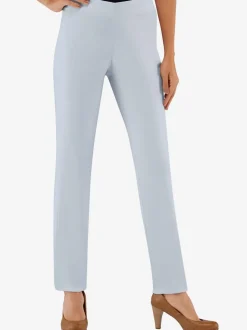 Pantalons unis avec ceinture élastique confortable extensible