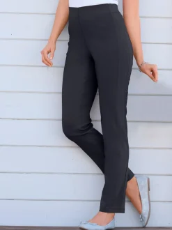Pantalons unis avec ceinture élastique confortable extensible