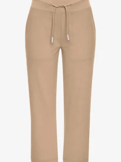 Pantalon sweat 7/8 avec ceinture élastique et poches confortables