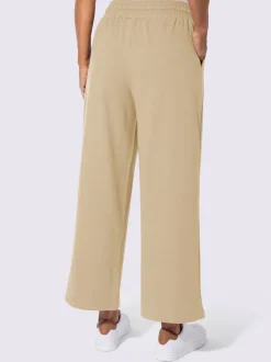 Pantalon sweat court avec ceinture élastique et poches