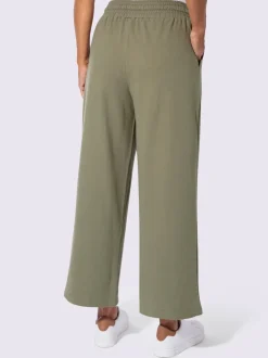 Pantalon sweat court avec ceinture élastique et poches