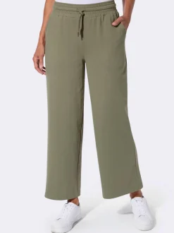 Pantalon sweat court avec ceinture élastique et poches