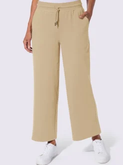 Pantalon sweat court avec ceinture élastique et poches