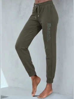 Pantalon sweat élastique doux avec poches à glissière et bords-côtes