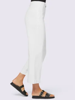 Pantalon 7/8 à taille haute avec poches et jambes larges