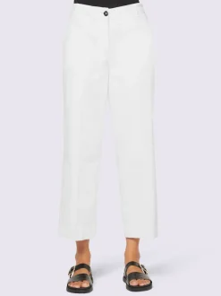 Pantalon 7/8 à taille haute avec poches et jambes larges